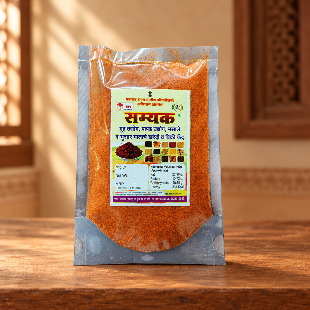 SAMYAK Mirachi Powder Pack Of 250g Premium Red Chilli Powder Rich Color Spicy Flavor