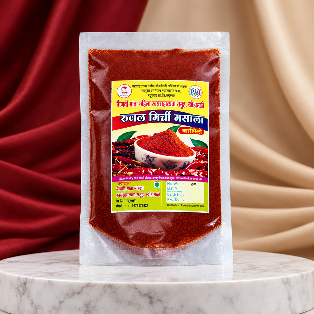 RUJAL MIRCHI MASALA Kashmiri Mirchi Powder Pack of 500 gm Mild Red Chilli Powder