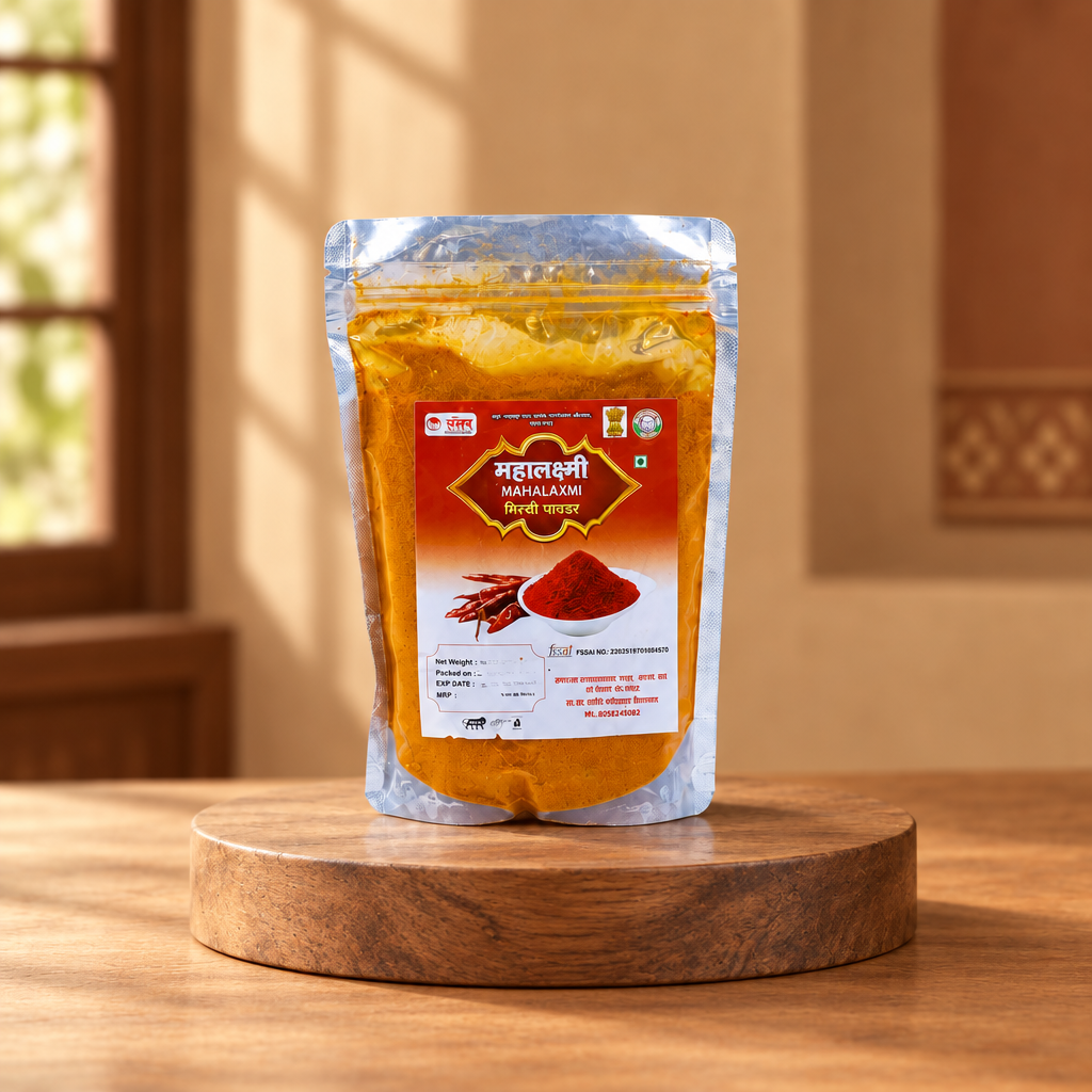 MAHALAKSHMI, Red Chilli Powder, Lal Tikhat, Dattatray SHG, No Added Colours & No Preservatives, Pack Of 1000 gm (500x2)