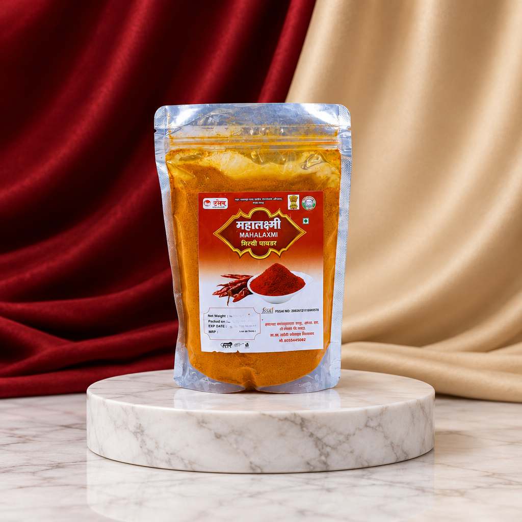 MAHALAKSHMI, Red Chilli Powder, Lal Tikhat, Dattatray SHG, No Added Colours & No Preservatives, Pack Of 1000 gm (500x2)