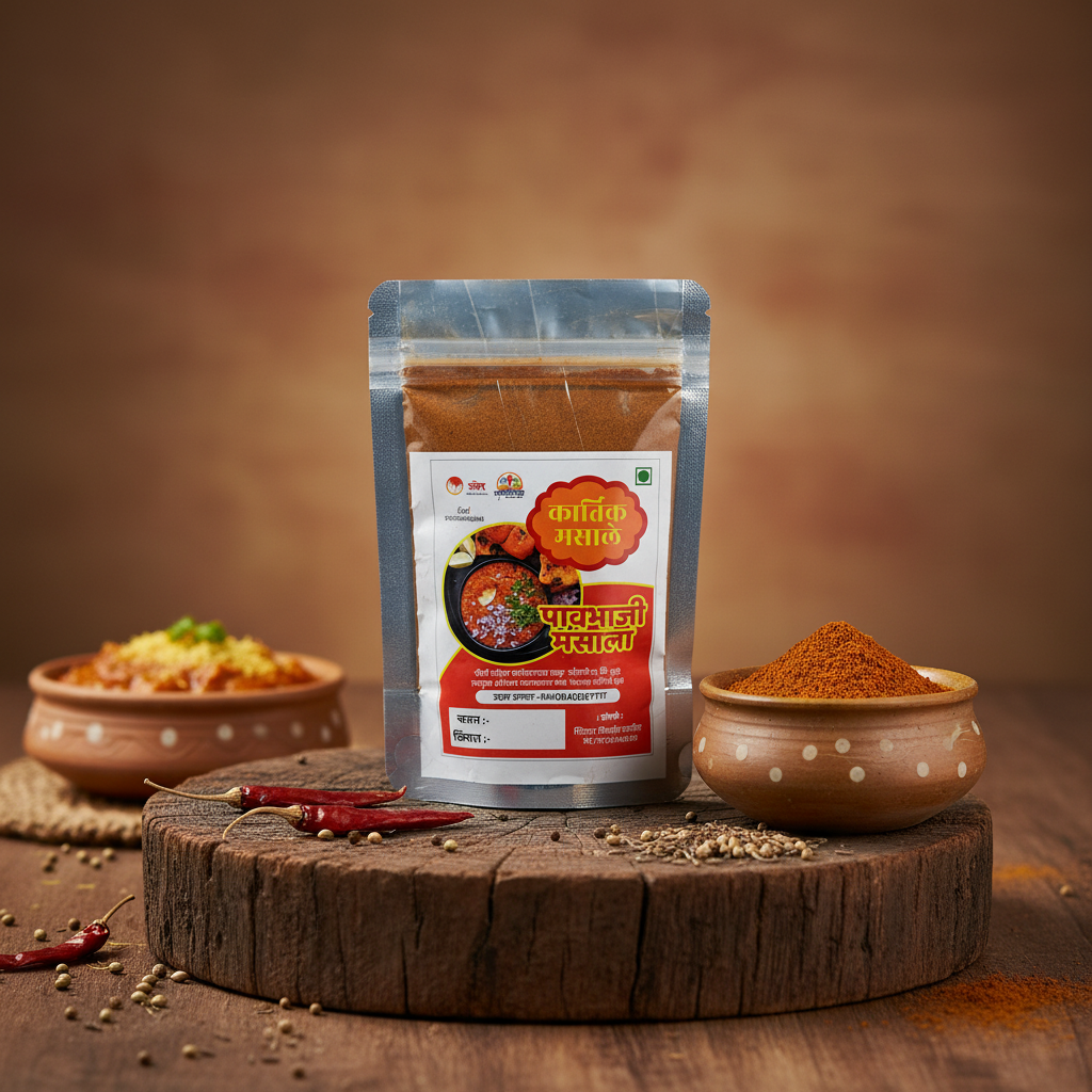 KARTIK MASALE Shevabhaji Masala Pack Of 250gm Traditional Spice Blend Rich Aroma Authentic Maharashtrian Cooking Premium Quality