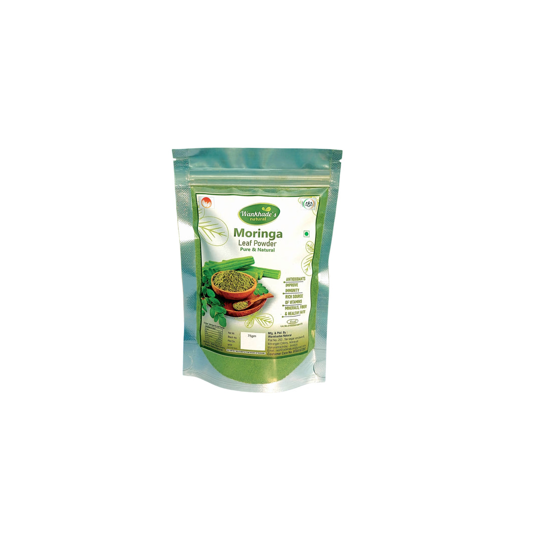 WANKHADE NATURALS, Moringa Powder, Sankalp SHG,  Made By Natural Ingredients, No Artificial Chemical, Pack of 75 gm