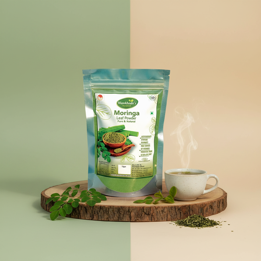 WANKHADE NATURALS, Moringa Powder, Sankalp SHG,  Made By Natural Ingredients, No Artificial Chemical, Pack of 75 gm