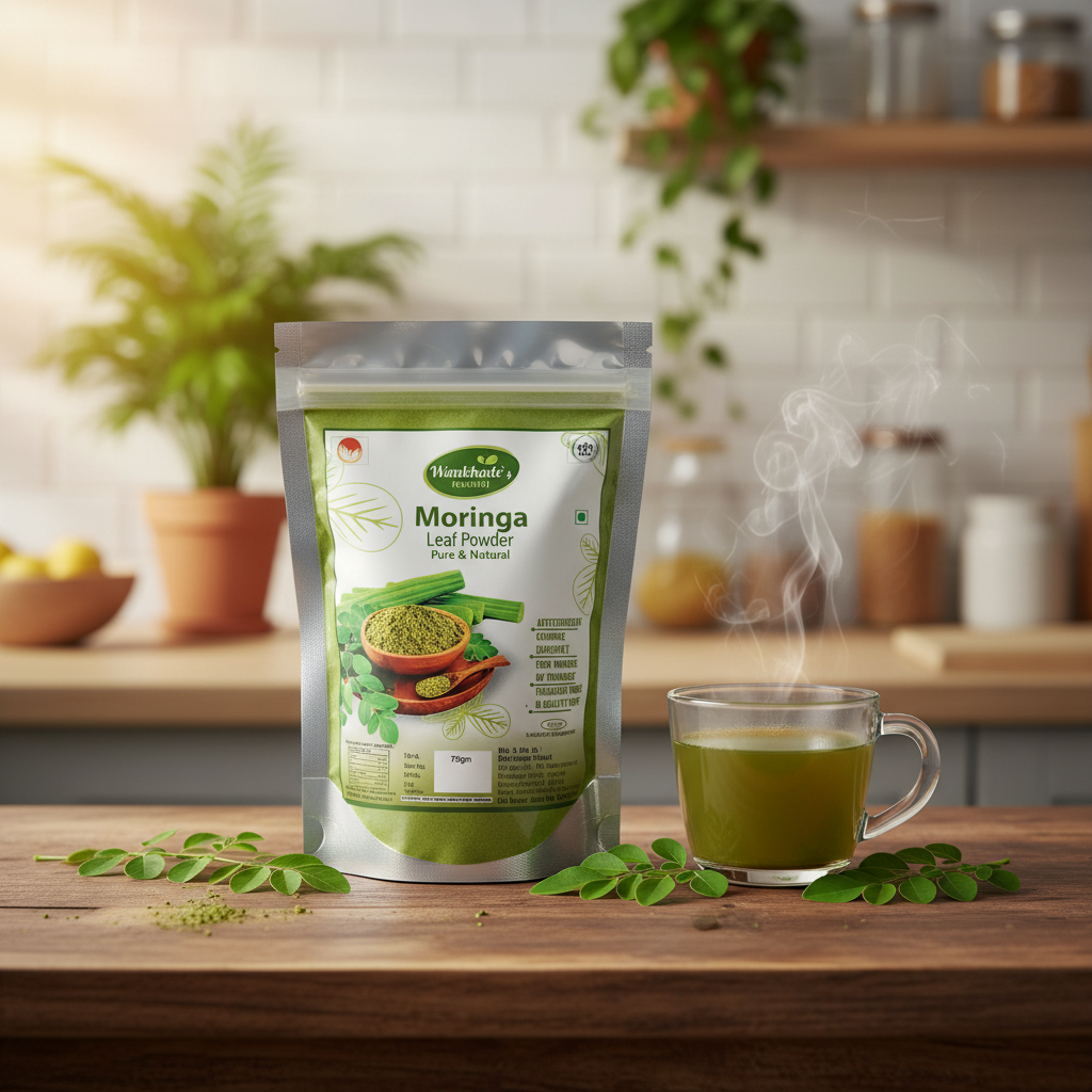WANKHADE NATURALS, Moringa Powder, Sankalp SHG,  Made By Natural Ingredients, No Artificial Chemical, Pack of 75 gm