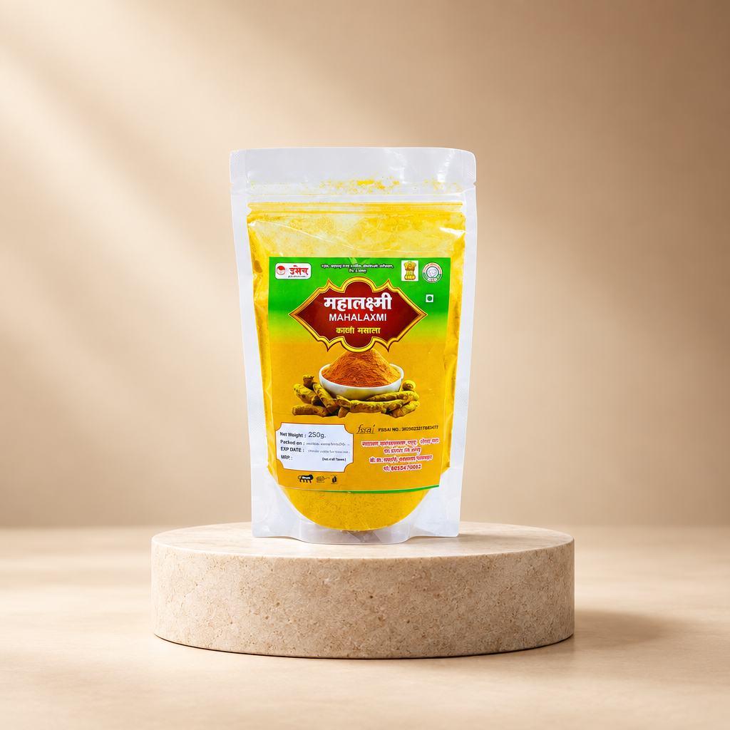 MAHALAKSHMI, Turmeric Powder, Dattatray SHG, No Added Colours & No Preservatives, Pack Of 500 gm