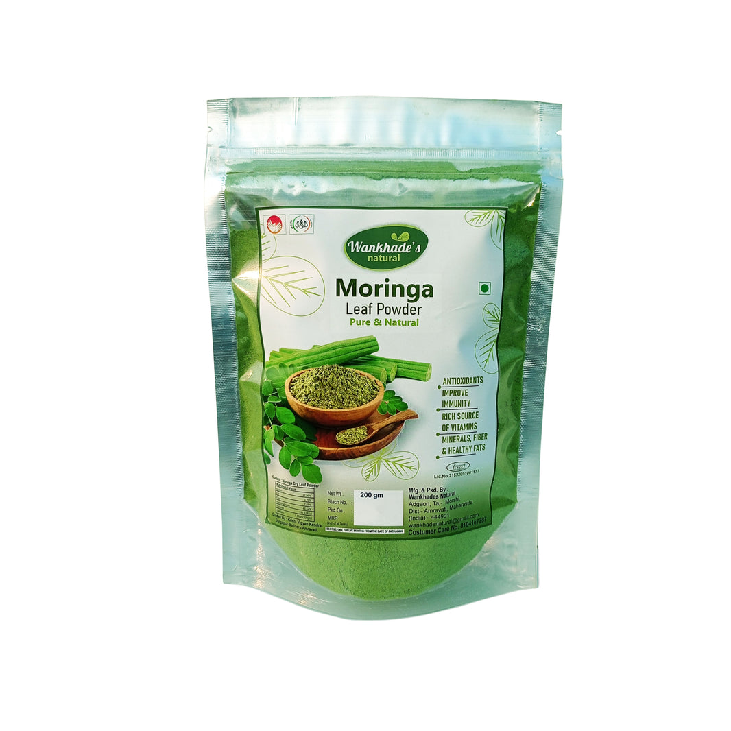 WANKHADE NATURALS, Moringa Powder, Sankalp SHG,  Made By Natural Ingredients, No Artificial Chemical, Pack of 200 gm