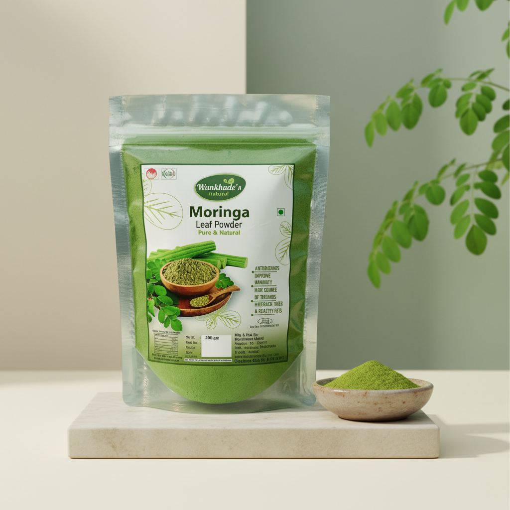 WANKHADE NATURALS Moringa Powder Natural Ingredients Chemical-Free Pack of 200 gm