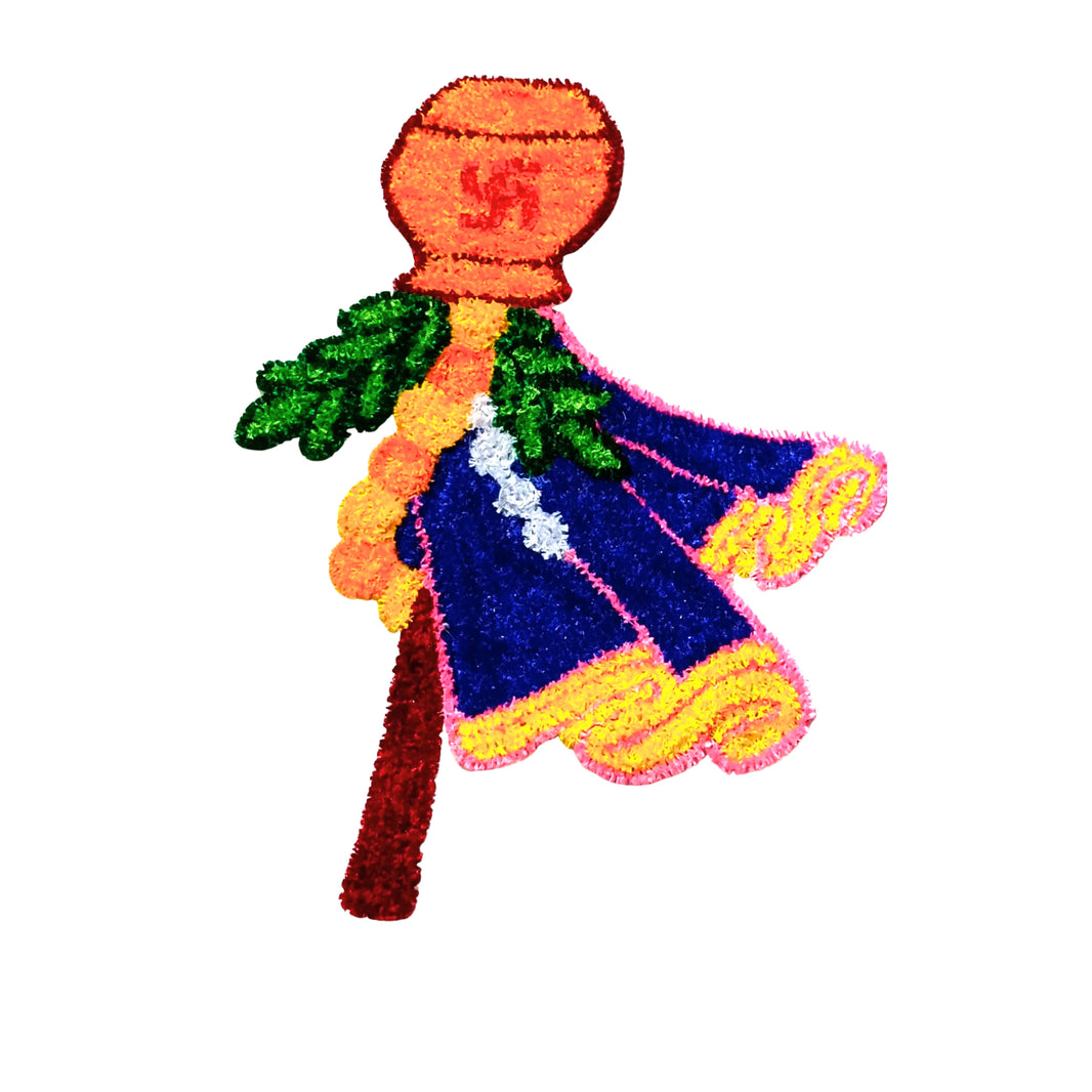 DEVLEKAR BANDHU Gudhi Mat Rangoli Type 2 Pack Of 1 Item Traditional Festive Decorative Floor Mat