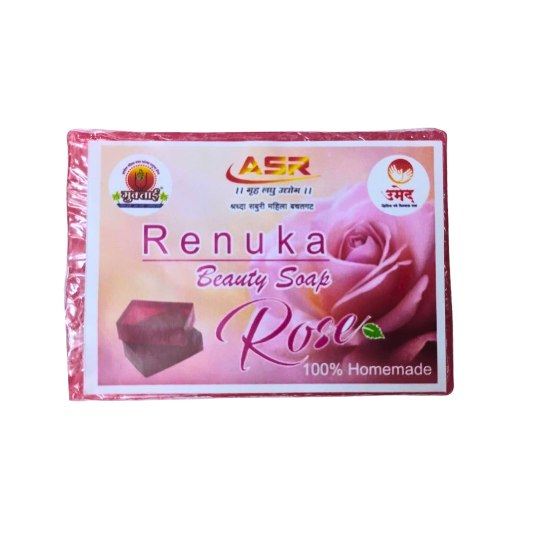SHRADHA SABURI - Rose Beauty Soap 100 gm | Pure, Traditional Taste, No Preservatives, Healthy Choice | 100 GM
