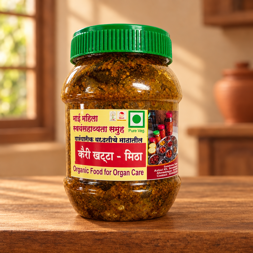 MAI, Tangy Raw Mango Pickle, Natural Ingredient, No Artificial Essence, Pack of 1000 gms
