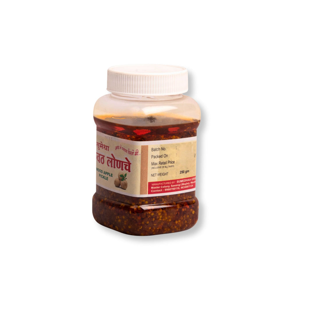 VARDHINI, Wood Apple(Kavat) pickle, Sumedha Gruh,Natural, ingredient, no artificial essence, pack of 250 gms