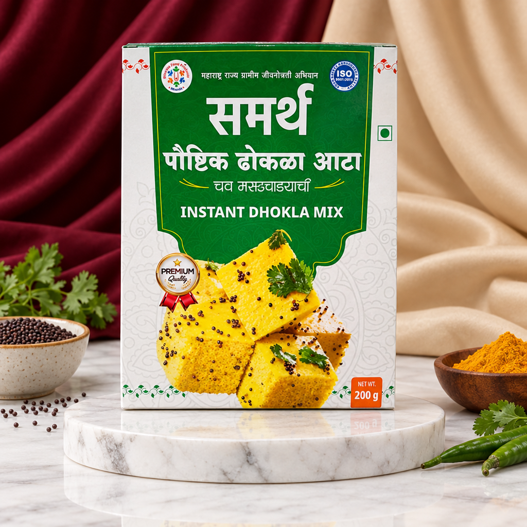 Samarth Dhokla Peeth, Natural Ingredients, No Artificial Chemical, Pack of 250 gm