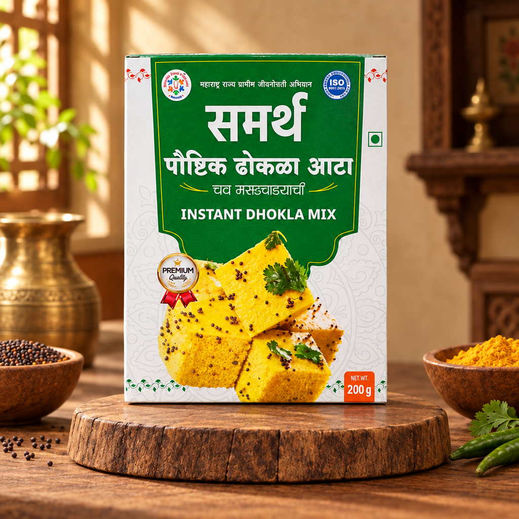 Samarth Dhokla Peeth, Natural Ingredients, No Artificial Chemical, Pack of 250 gm