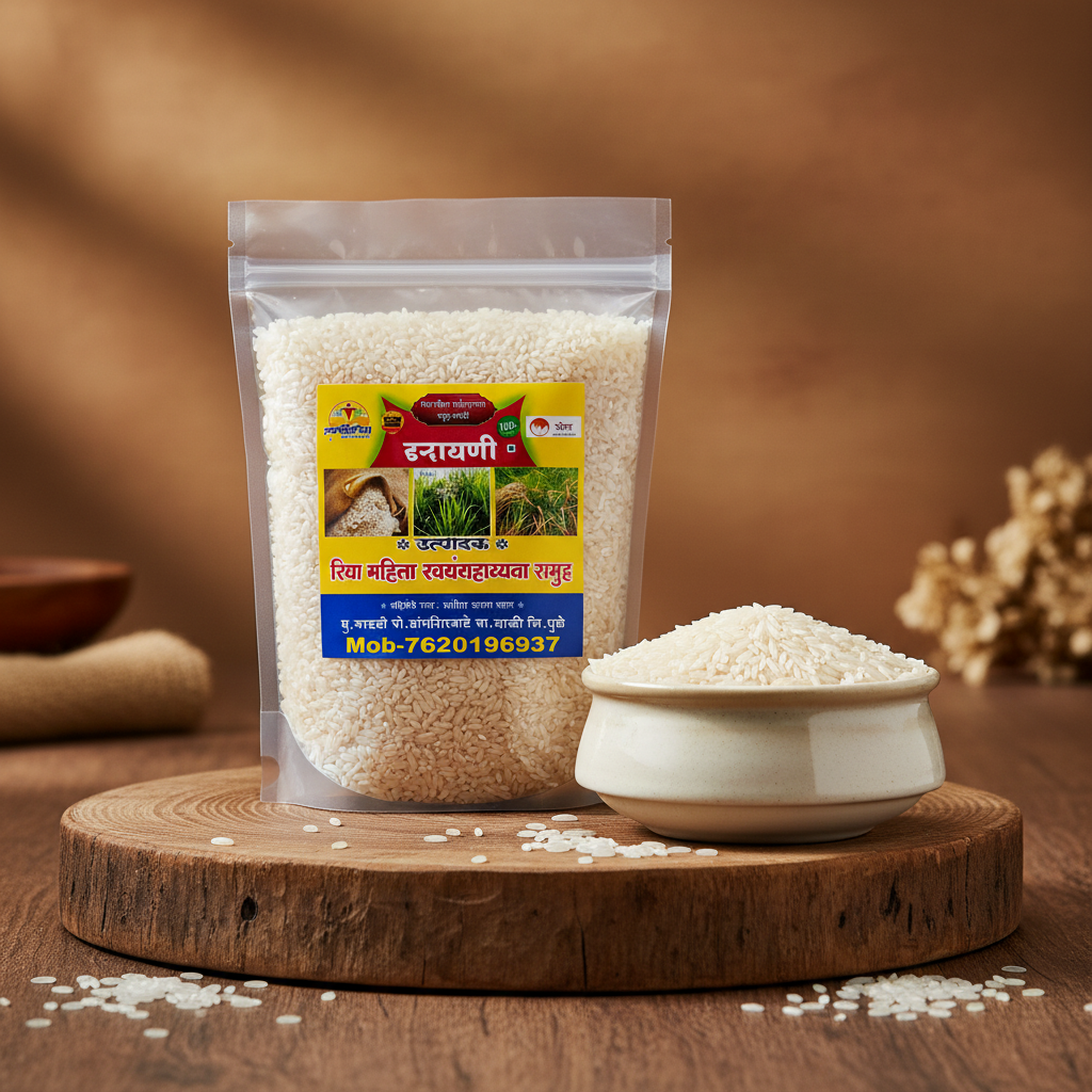 RIYA Indrayani Tandul Pack Of 1000gm Premium Aromatic Rice Soft Texture Daily Cooking Authentic Traditional Quality
