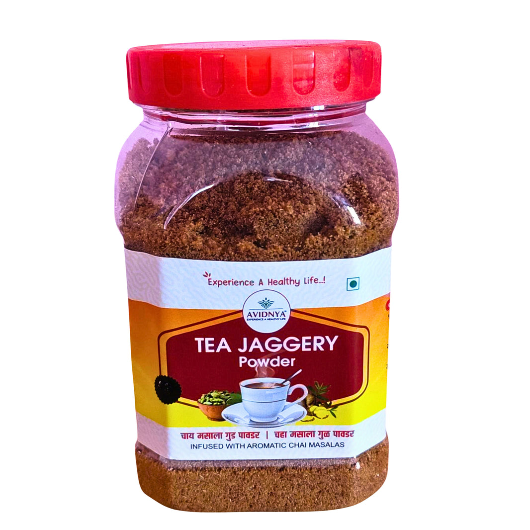 AHILYA MAHILA SHG, AVIDNYA FOODS Tea Jaggery Powder Handmade with Care, Authentic Taste, Preservative-Free Pack of 400gm