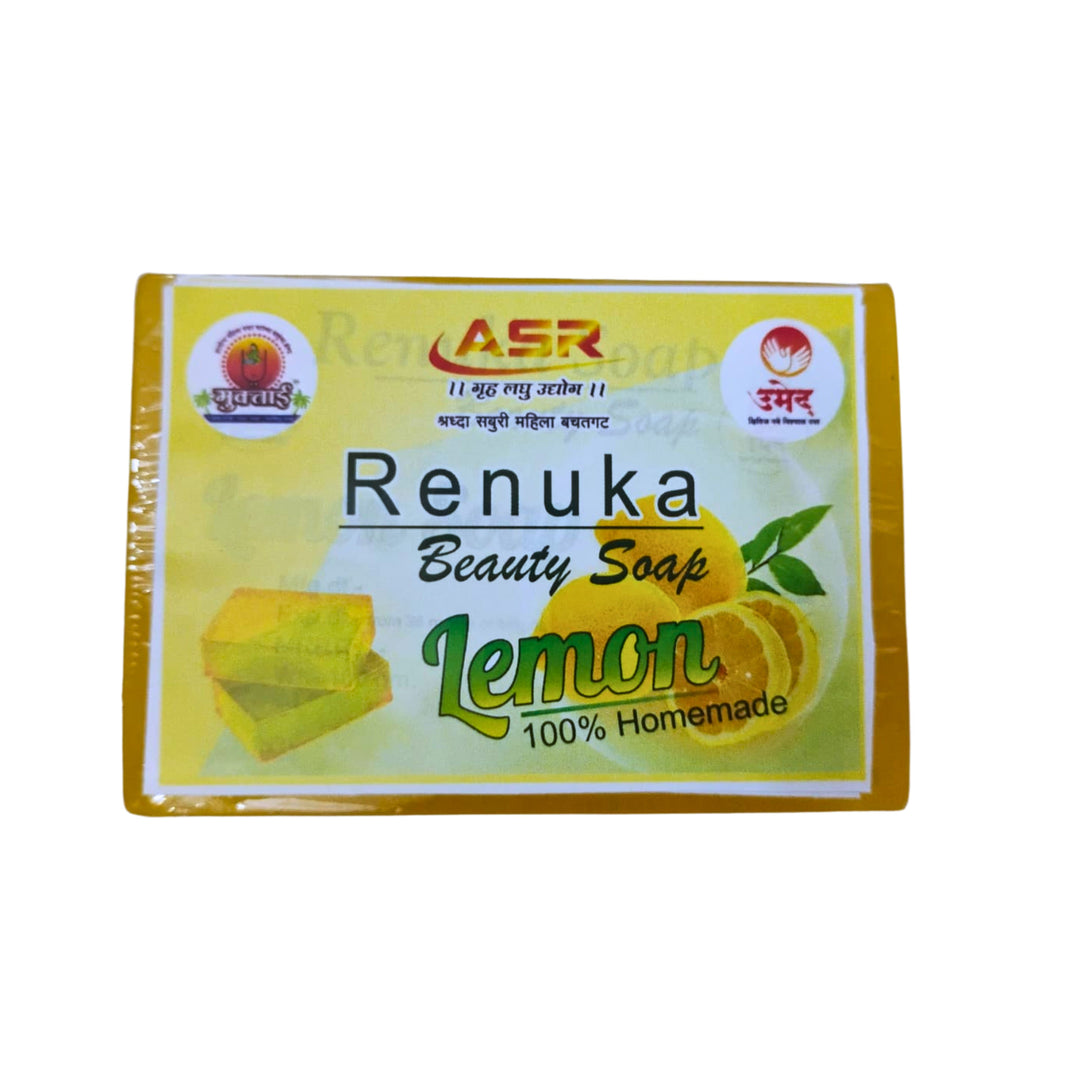 SHRADHA SABURI - Lemon Soap 100 gm | Handmade, Wholesome, 100% Natural, No Additives | 100 GM