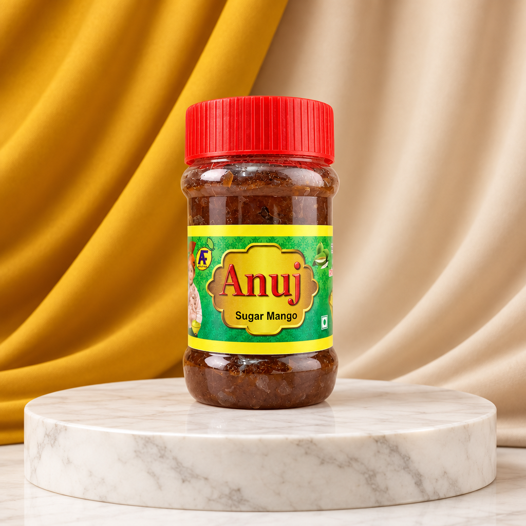 ANUJ FOODS Sugar Mango, Sakhar Amba, Made By Natural Ingredients, No Artificial Flavours, Pack of 200 gms
