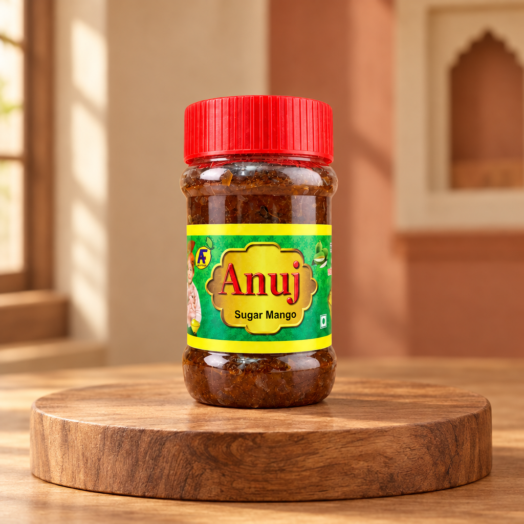 ANUJ FOODS Sugar Mango, Sakhar Amba, Made By Natural Ingredients, No Artificial Flavours, Pack of 200 gms