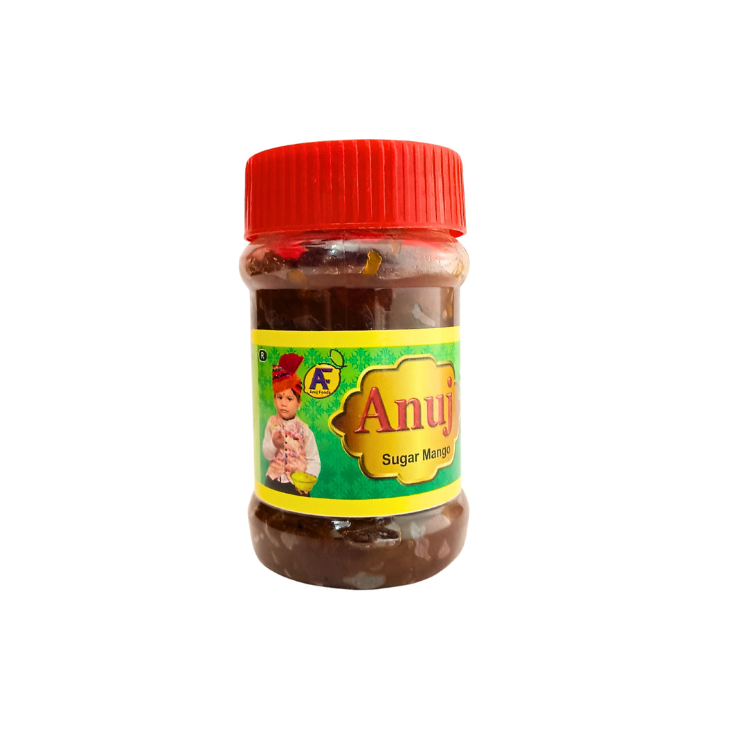 ANUJ FOODS Sugar Mango, Sakhar Amba, Made By Natural Ingredients, No Artificial Flavours, Pack of 200 gms