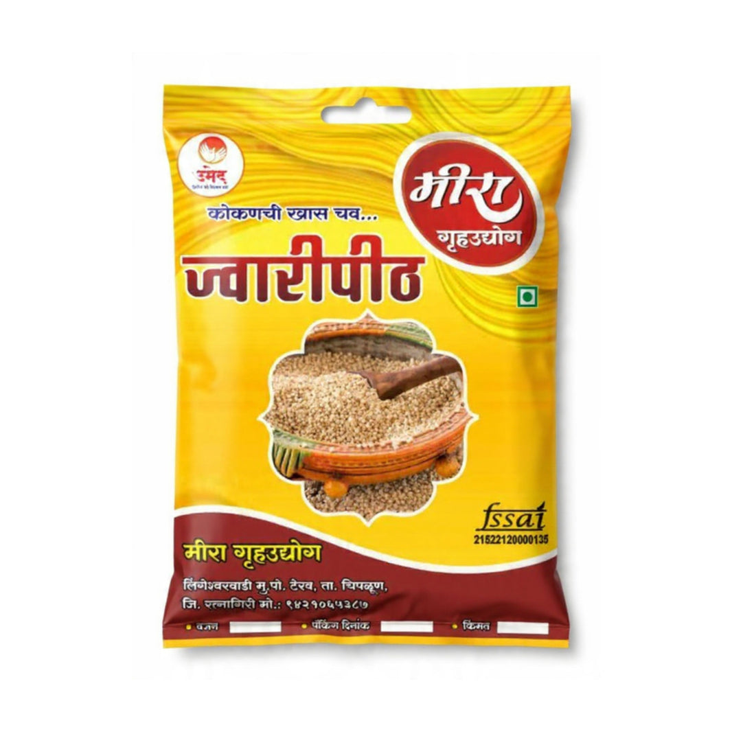 Meera Jowari Pith Traditional Jowar Flour for Bhakri and Daily Meals Balanced Texture SHG Made Kitchen Essential Pack of 500 gm