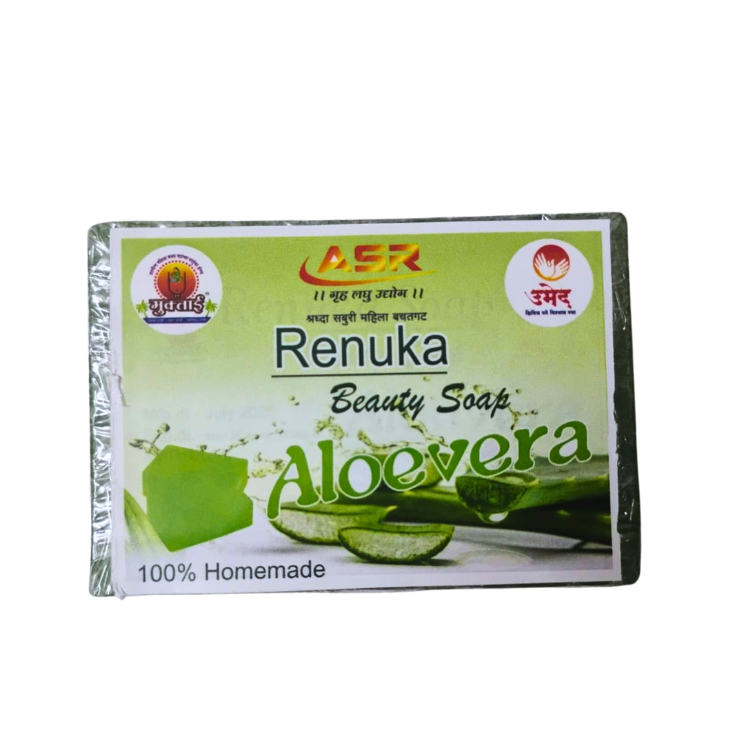SHRADHA SABURI - AloeVera Soap 100 gm | Pure, Traditional Taste, No Preservatives, Healthy Choice | 100 GM