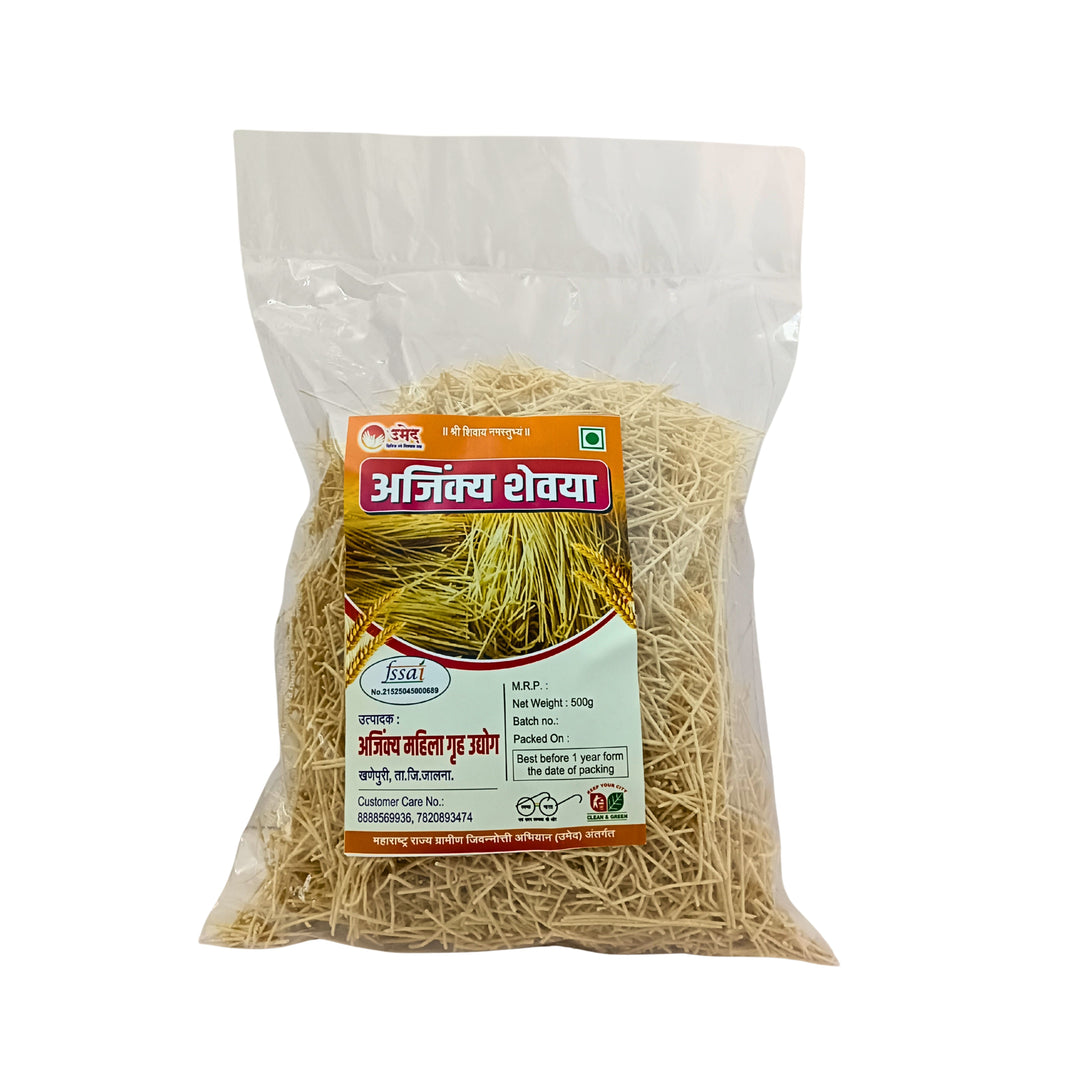 AJINKYA Wheat Shevai, No Maida, Ajinkya SHG, Made By Natural Ingredients, Pack of 500 gm
