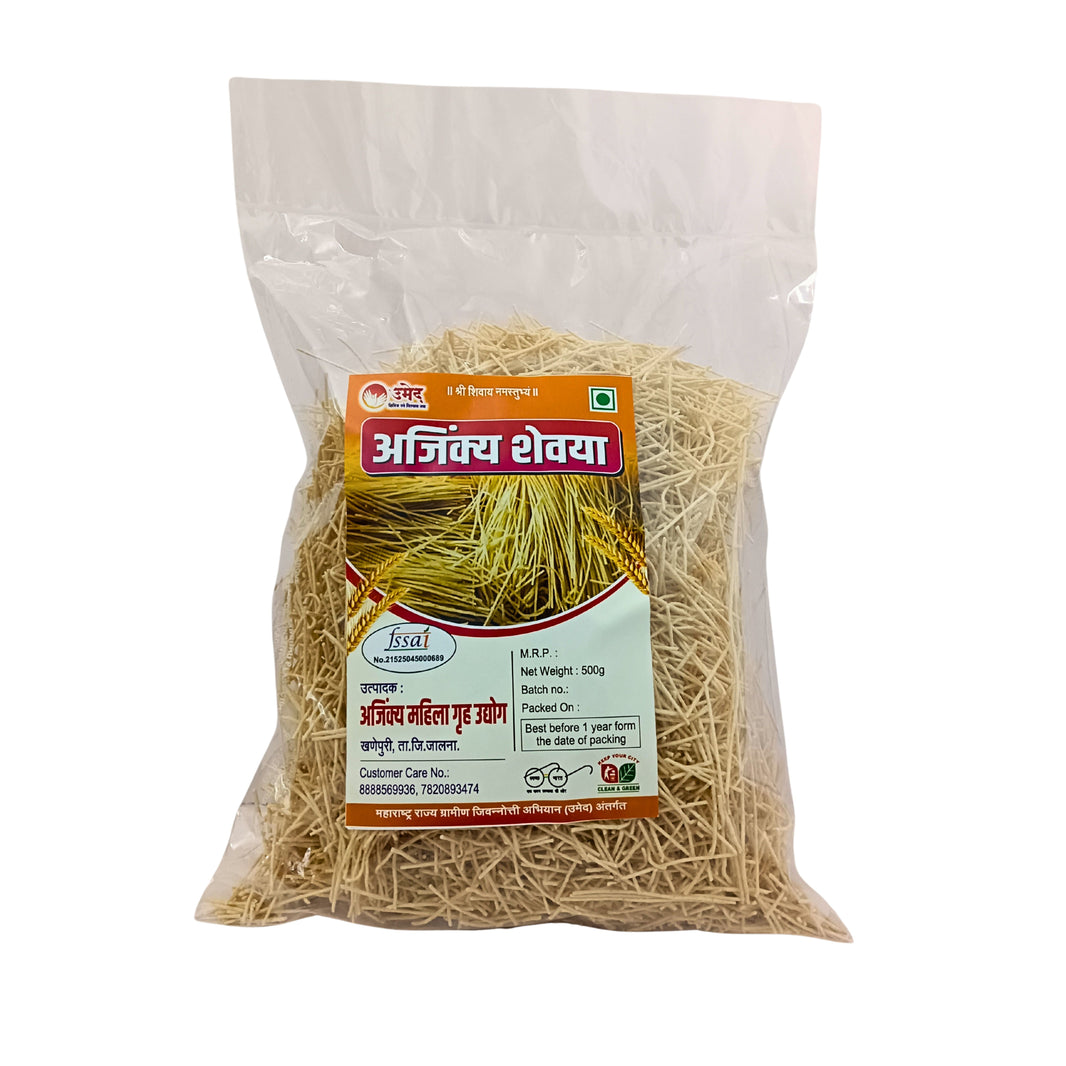 AJINKYA Wheat Shevai, No Maida, Ajinkya SHG, Made By Natural Ingredients, Pack of 500 gm