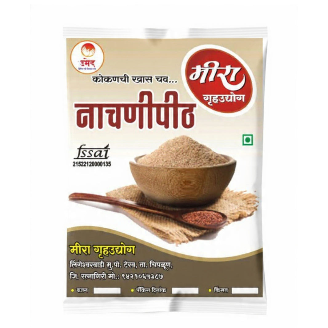 Meera Nachani Pith Traditional Ragi Flour for Bhakri and Daily Meals Balanced Texture SHG Made Kitchen Essential Pack of 500 gm
