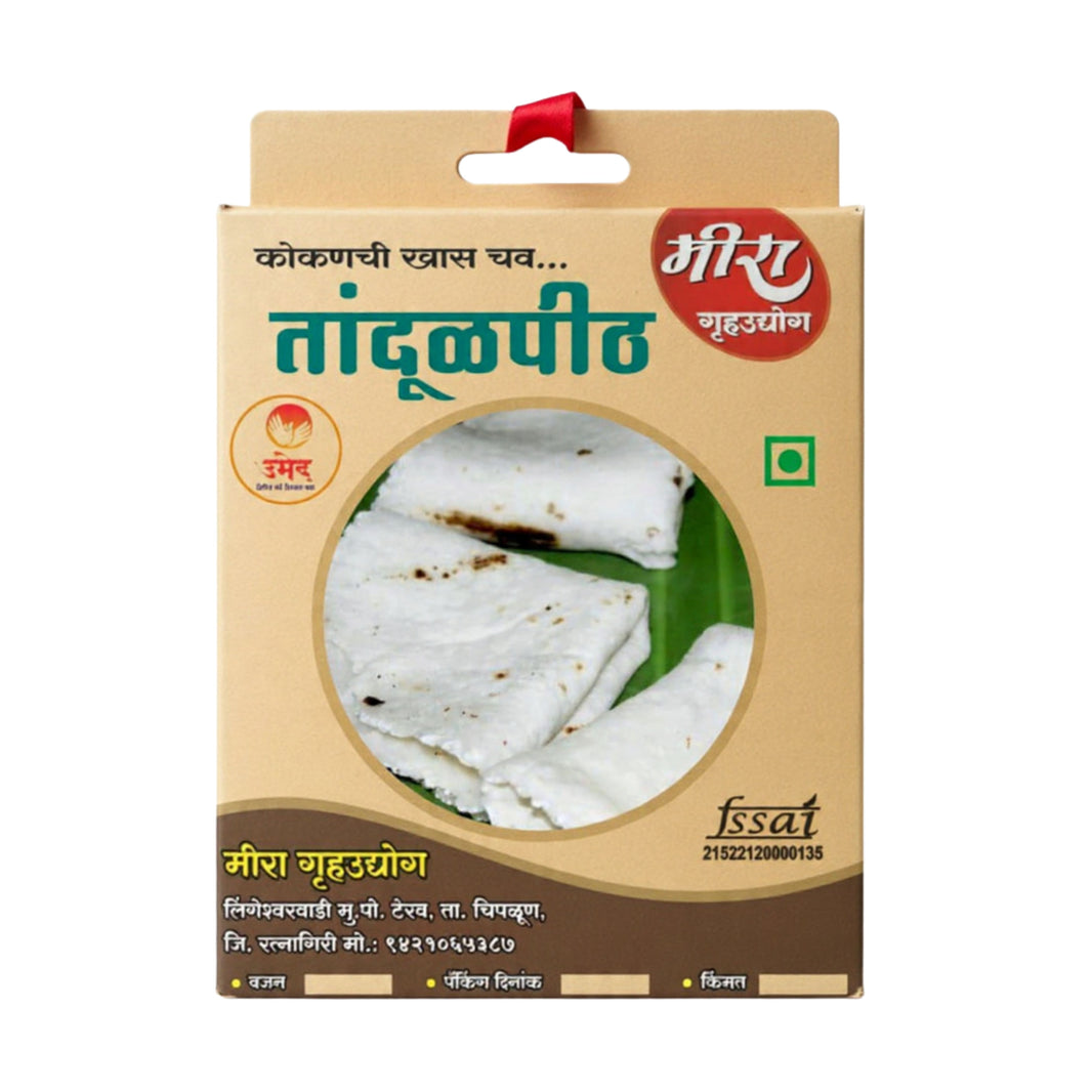 Meera Tandul Pith Traditional Rice Flour for Daily Maharashtrian Cooking Smooth Texture SHG Made Kitchen Essential Pack of 500 gm