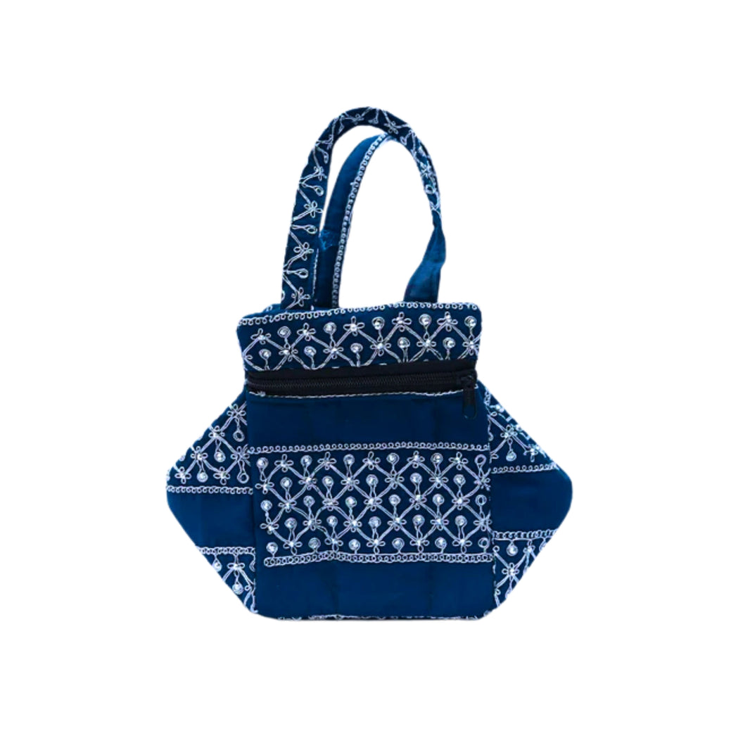Saksham, Blue Purse Bag, Local Craftsmanship, Pack Of 1 no