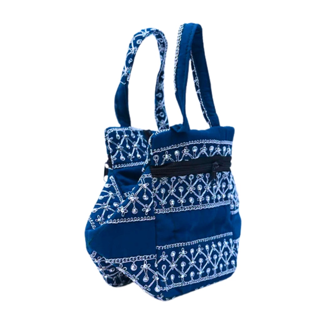 Saksham, Blue Purse Bag, Local Craftsmanship, Pack Of 1 no