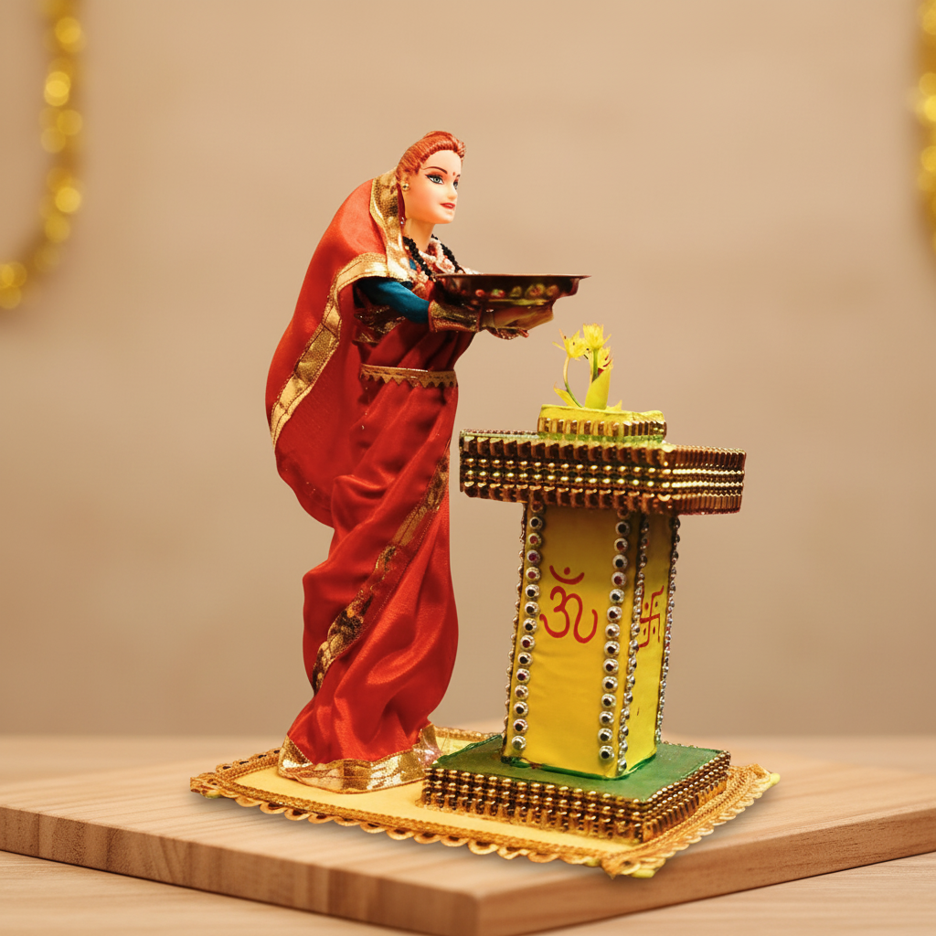 AADHAR MAHILA SHG – Handcraft Tulsi Set Handmade with Care, Premium Quality, Durable Design Pack of 1 Piece