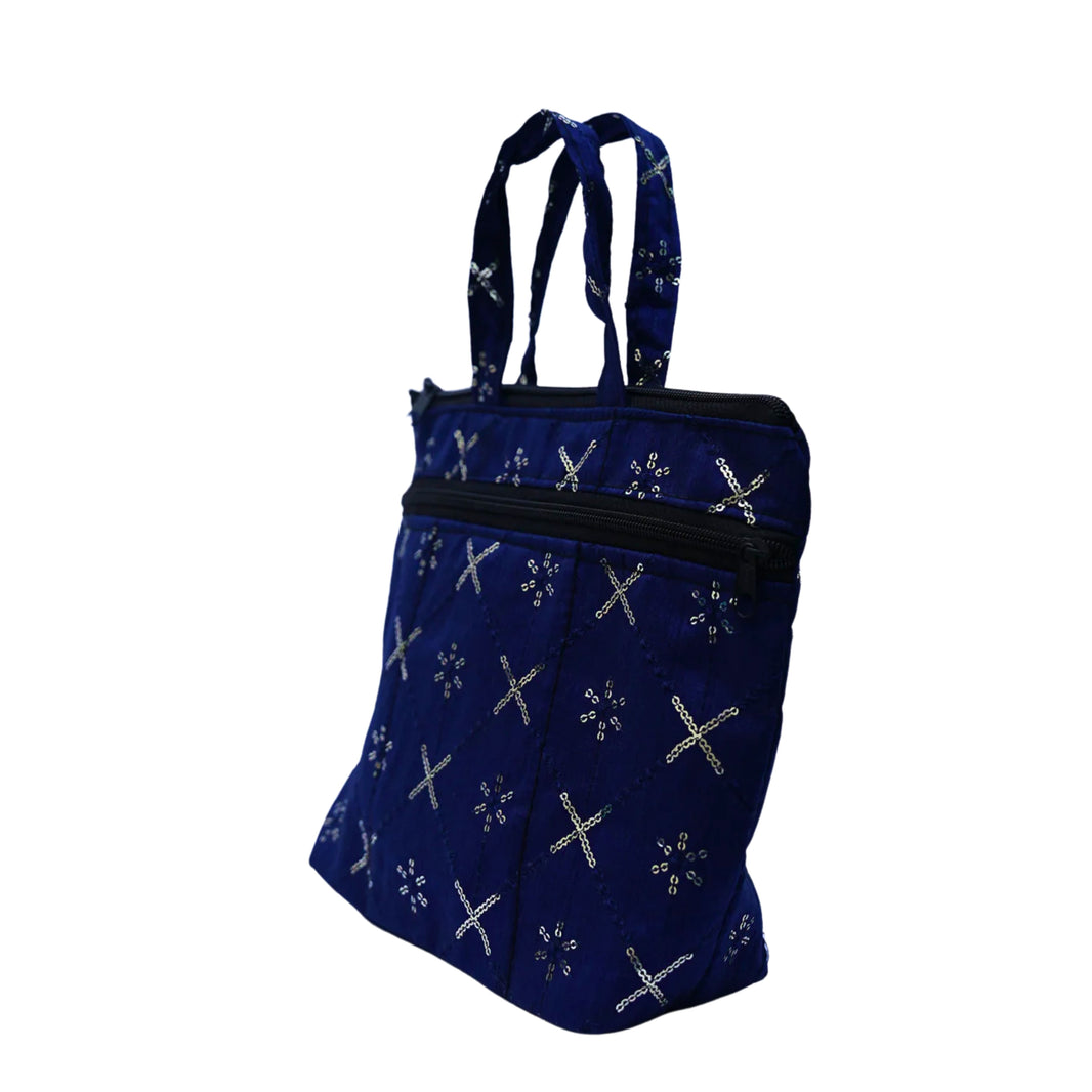 Saksham, Blue Shopping Bag, Local Craftsmanship, Pack Of 1 no