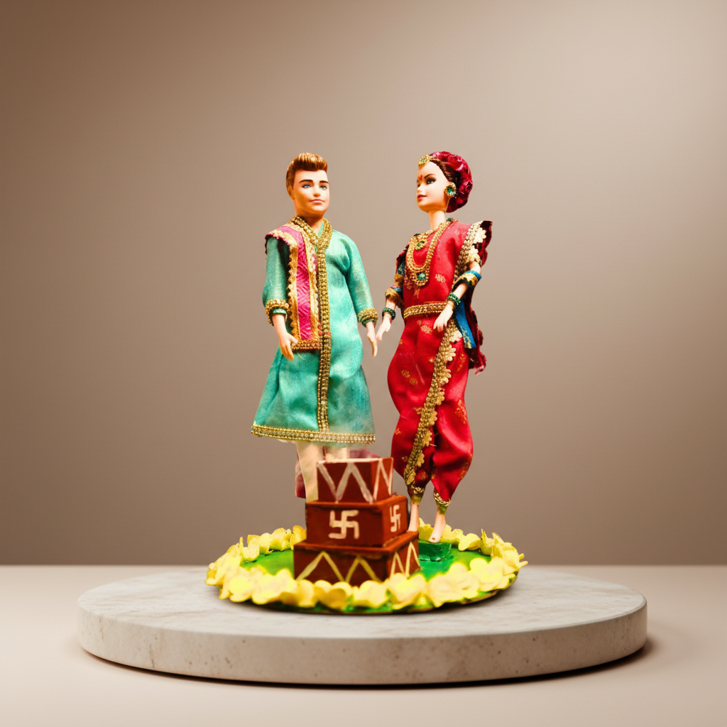 AADHAR MAHILA SHG – Handcraft Couple Set (Morpankhi) Handmade with Care, Premium Quality, Durable Design Pack of 1 Piece