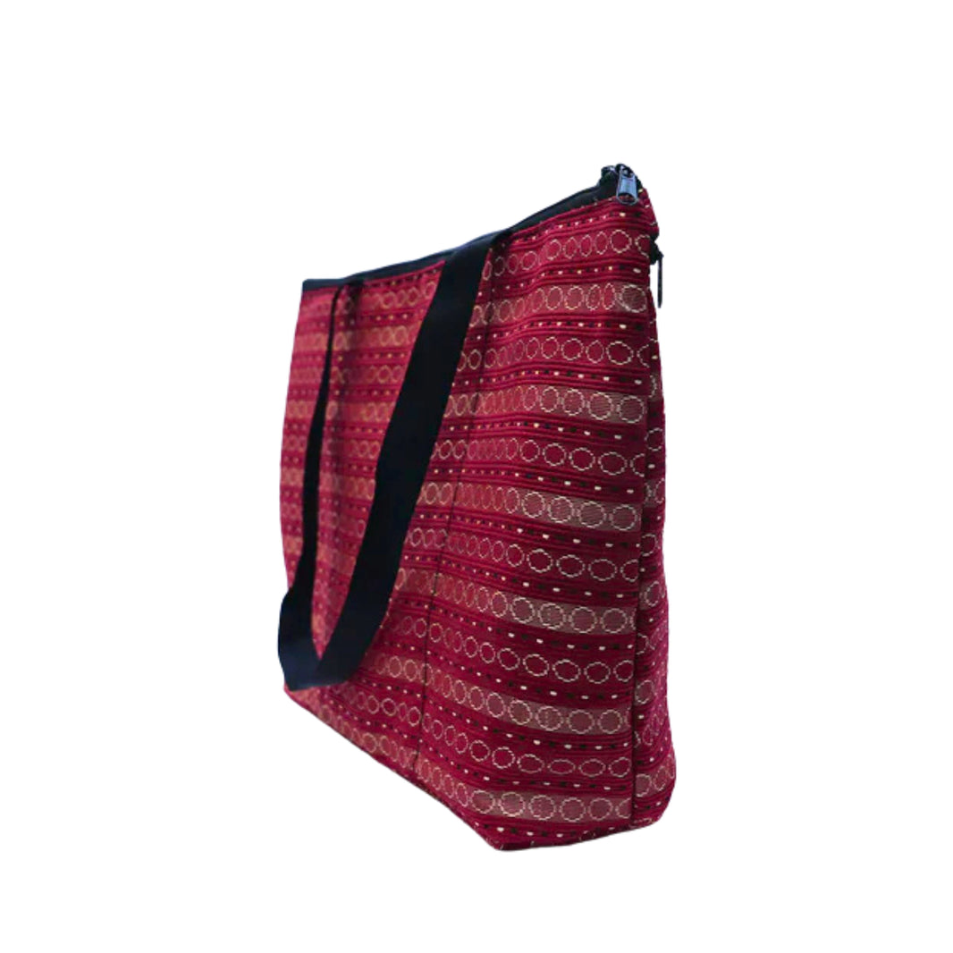 Saksham, Maroon Shopping Bag, Local Craftsmanship, Pack Of 1 no