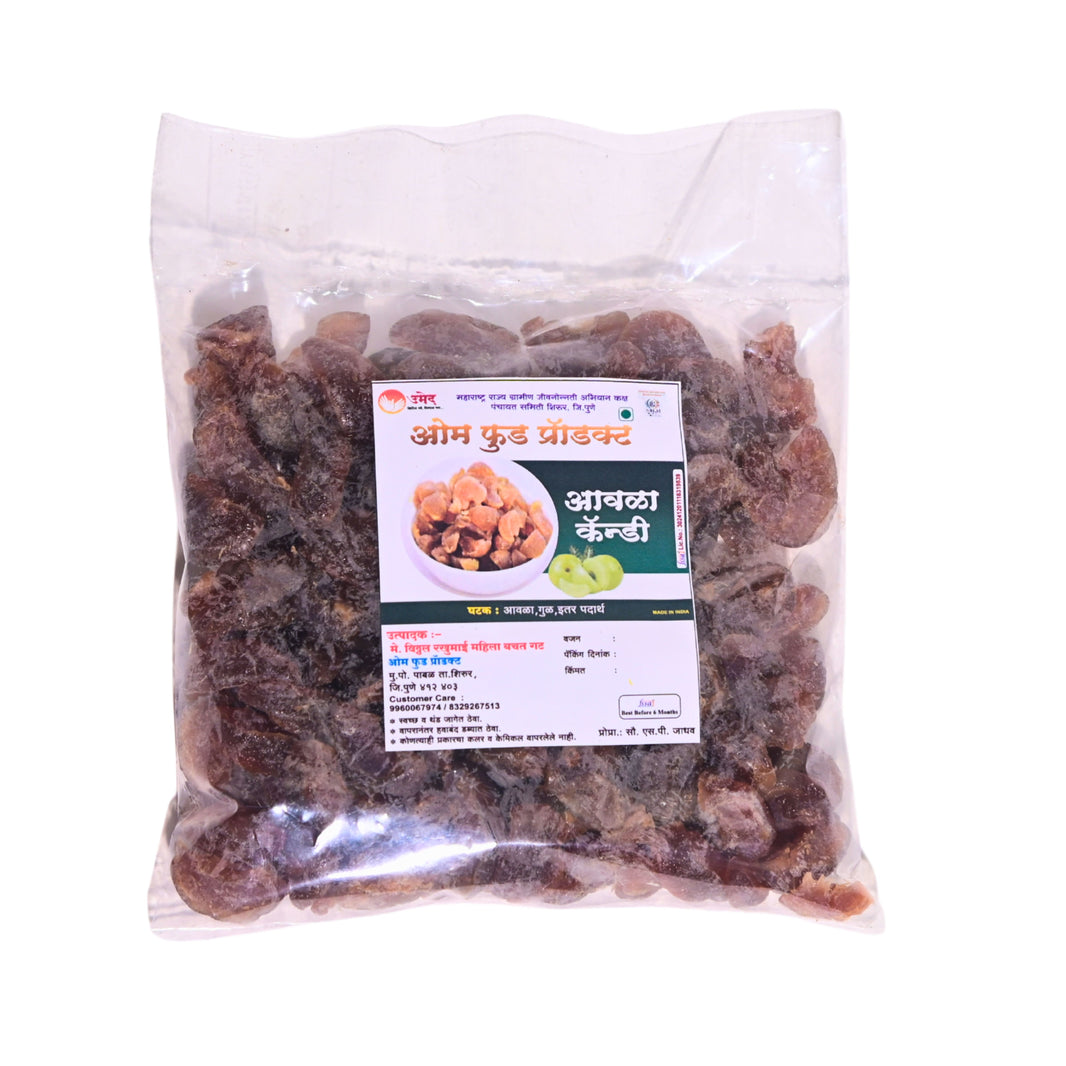 OM FOODS Aonla Candy, Vitthal RukhamaiSHG Made By Natural Ingredients, Healthy, Pack of 250 gms