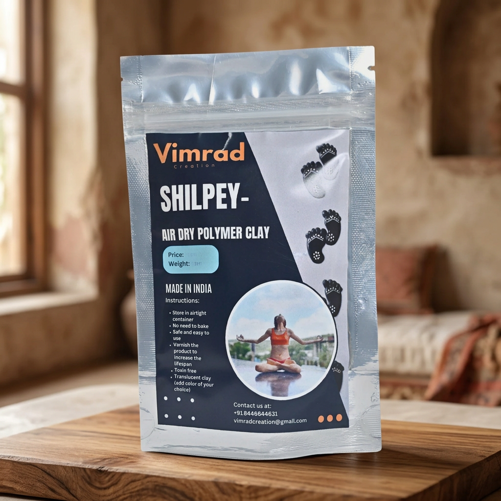 VIMRAD CREATION – Shilpy air dry Polymer clay - Smooth air dry texture, Easy to shape, Ideal for craft projects - Pack of 100 gm