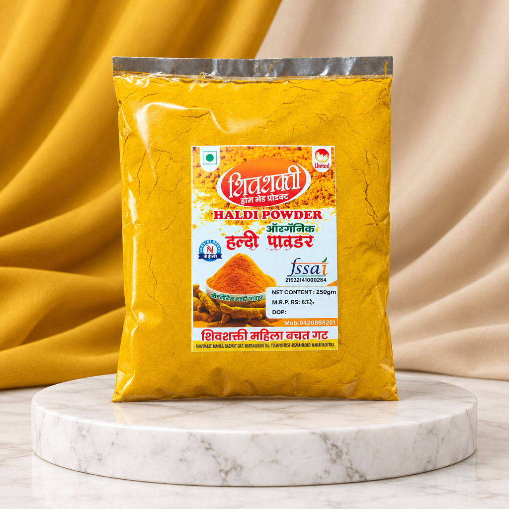 SHIVSHAKTI Turmeric Powder, Swabhiman SHG, Premium Quality, Natural, Healthy, Pack of 250 gms