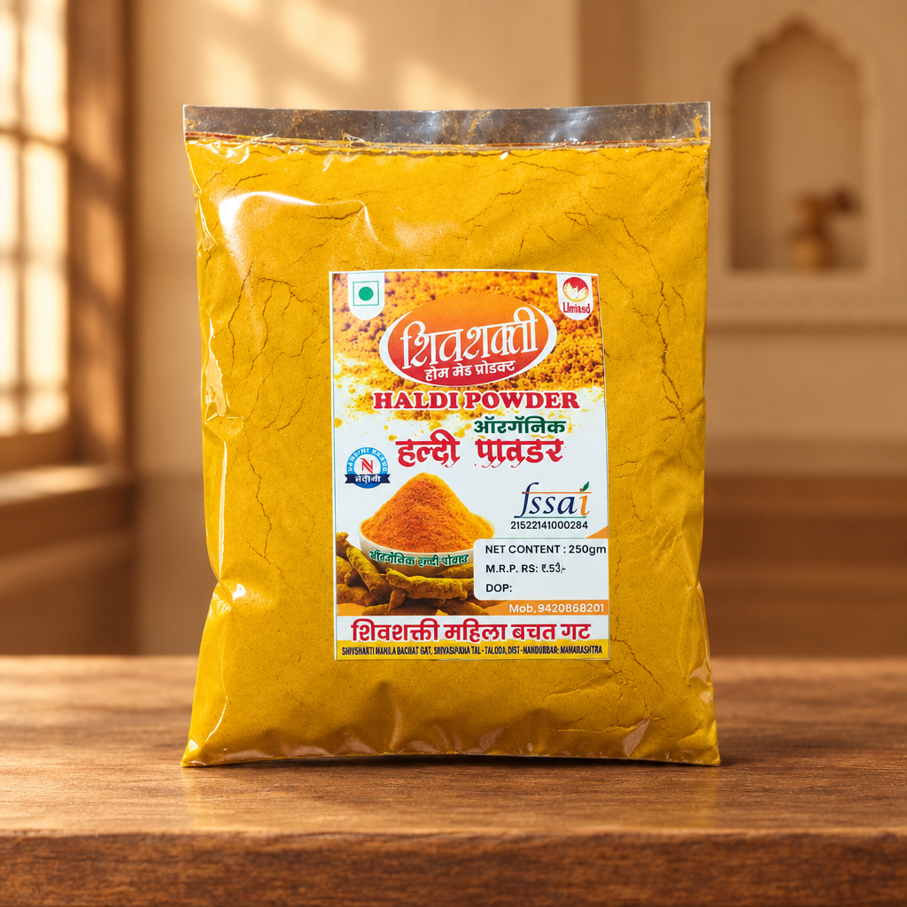 SHIVSHAKTI Turmeric Powder, Swabhiman SHG, Premium Quality, Natural, Healthy, Pack of 250 gms