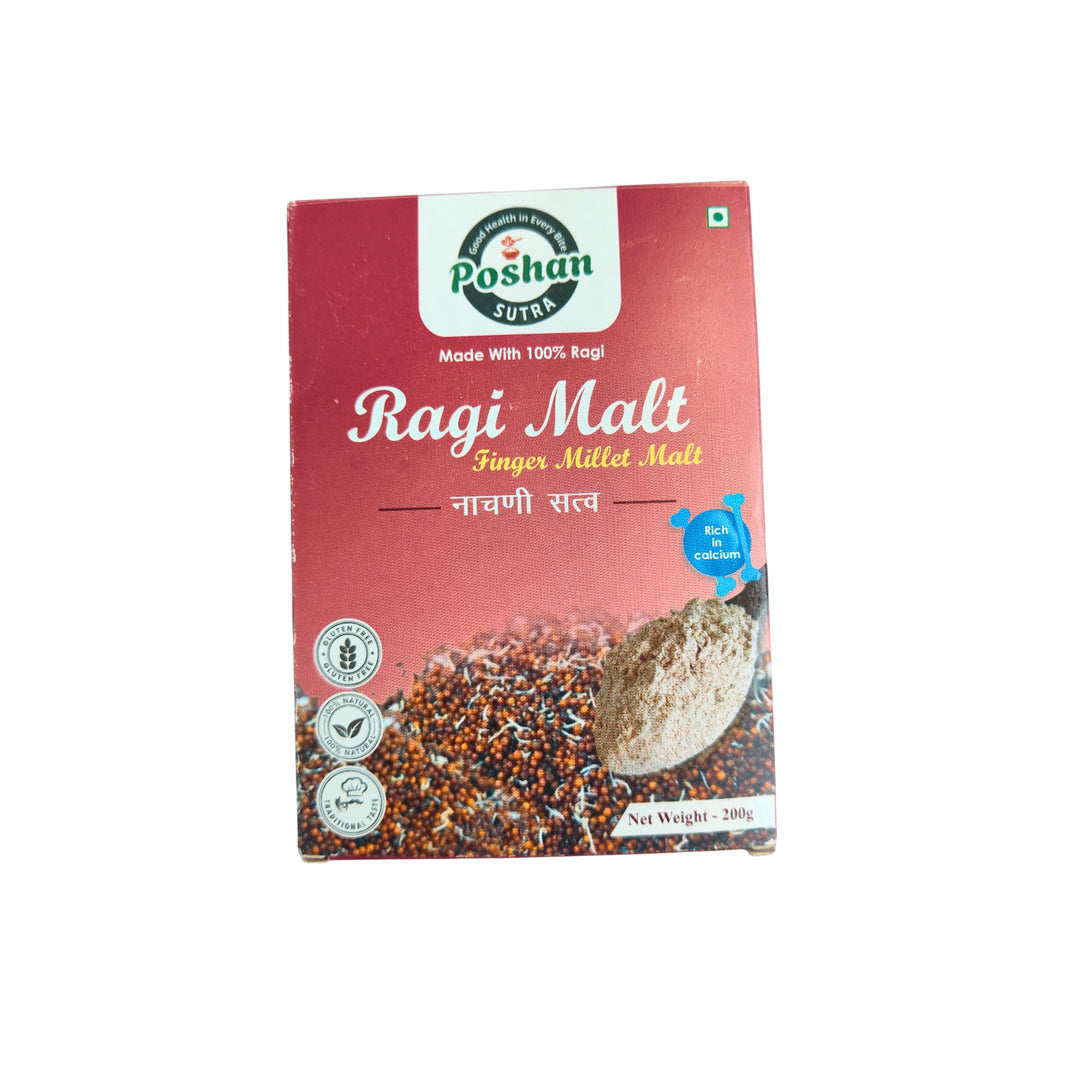 POSHAN SUTRA Nagali Satva Pack Of 200gm Traditional Ragi Malt Healthy Nutrition Energy Drink Porridge Premium Quality