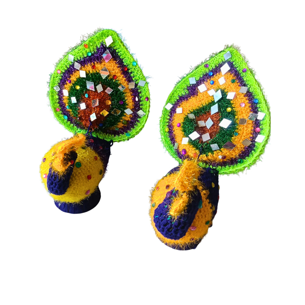 JANAI HASTKALA Peacock Pair Pack Of 1 Piece Handcrafted Decorative Art Traditional Home Display