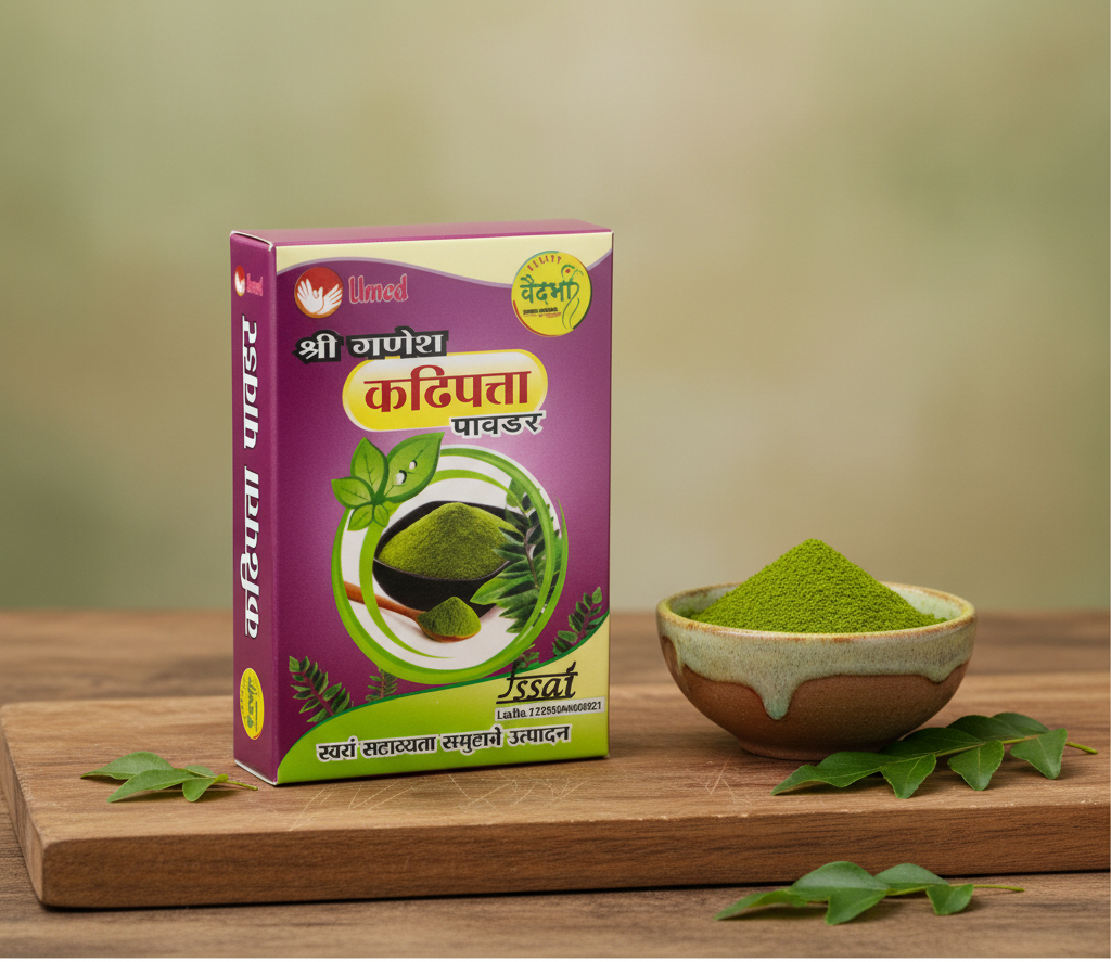 SHRI GANESH Kadhipatta Curry Leaves Powder Natural Nutrient-Rich Blend Pack of 40gm