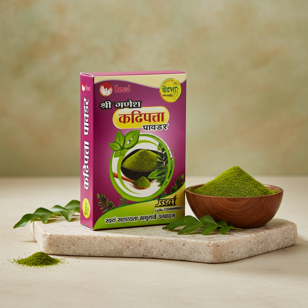 SHRI GANESH Kadhipatta Curry Leaves Powder Natural Nutrient-Rich Blend Pack of 40gm