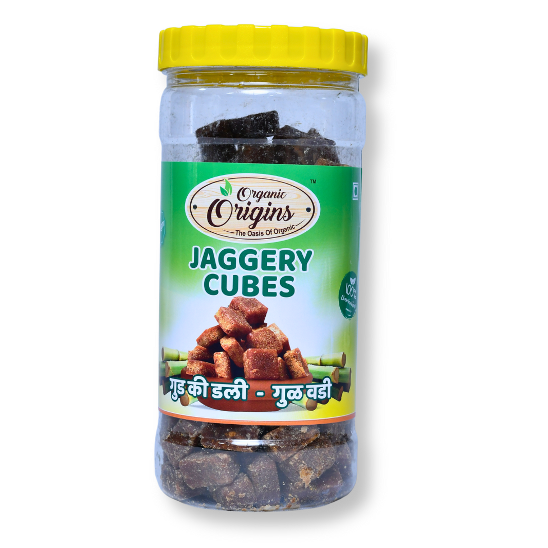 ORGANIC ORIGINS Pure Deshi Gul Jaggery Cubes, Sakhi SHG, Natural, Chemical Free, 500gm