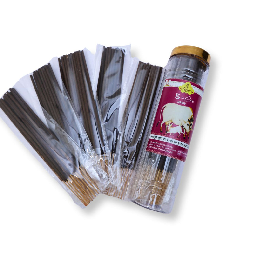 GOWDHUNI Panchagavya Fragrant Agarbatti, Long Lasting Natural Fragrance, Made By Cow Dung & Lemongrass, No Artificial Essence, 200gm pack