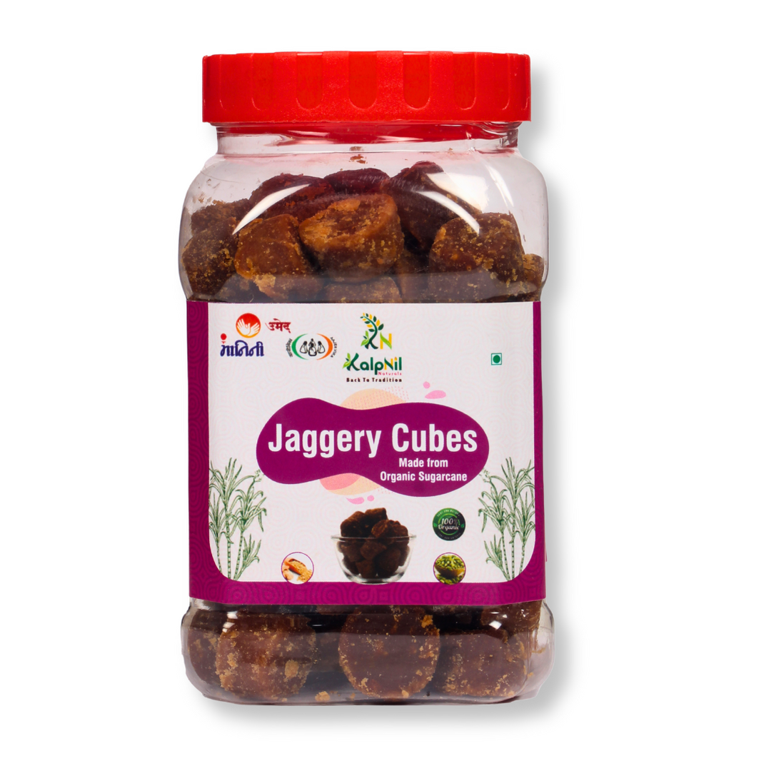 KALPNIL Pure Deshi Gul Jaggery Cubes,Samarth Mahila Bachat Gat,  Natural, Chemical Free, 500gm