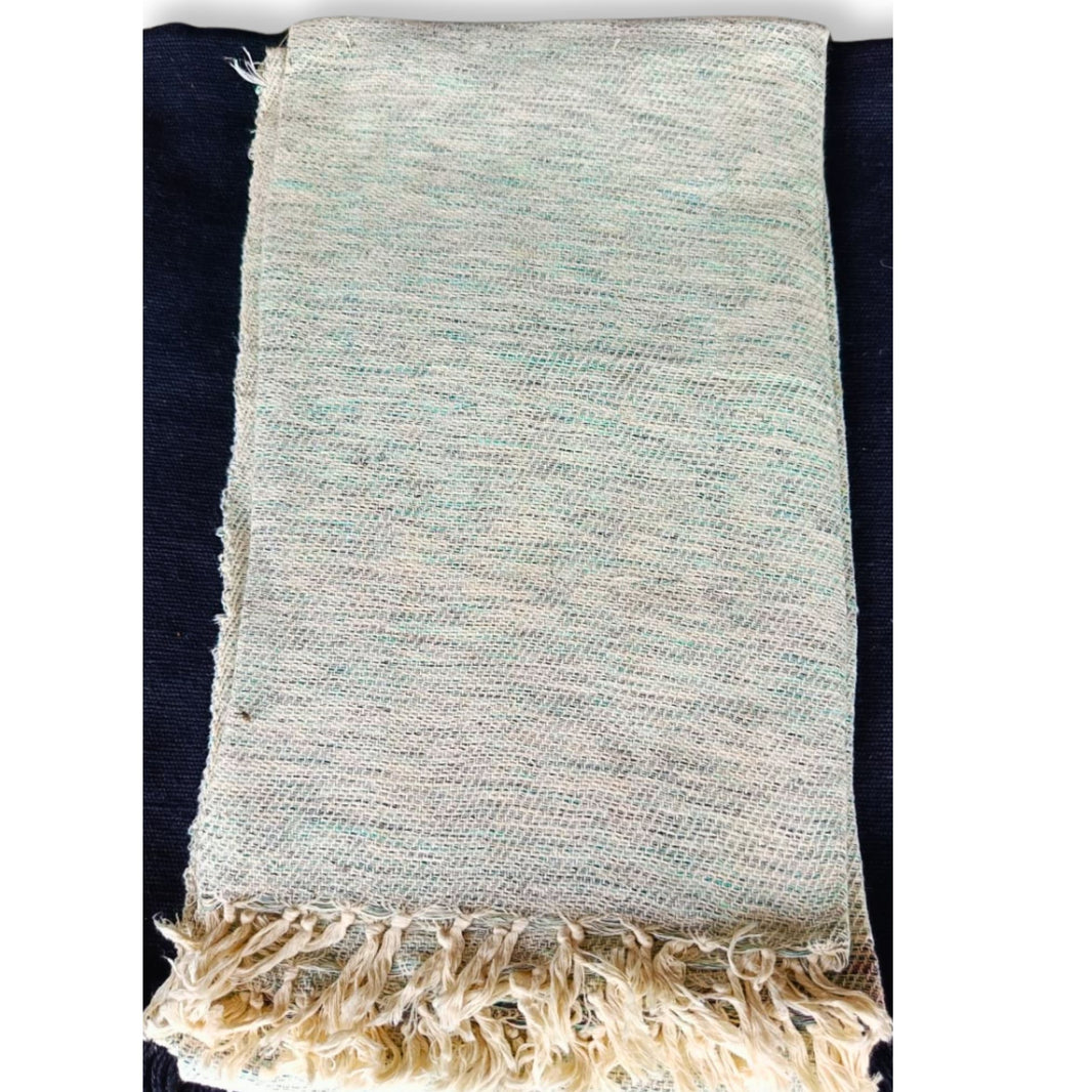 AHILYADEVI SHG Off White Shawl, Made By Cotton, Traditional Item, Pack Of 1 No, 7ft