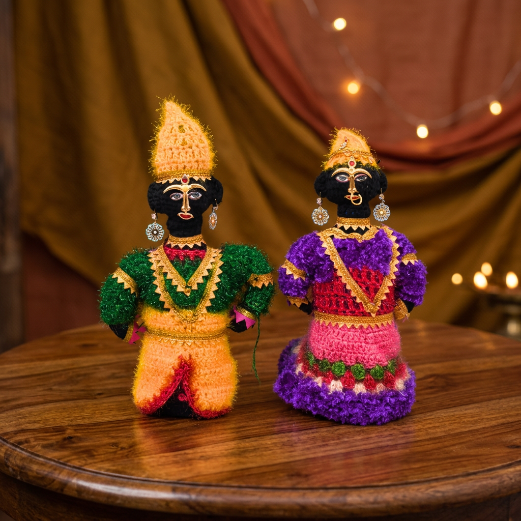 JANAI HASTKALA Vitthal Rukhamai Pack Of 1 Piece Devotional Artwork Spiritual Home Decor Display
