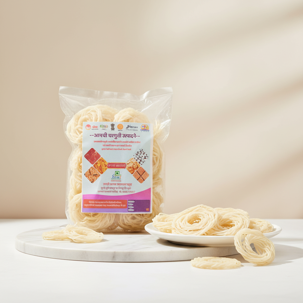 UNNATI PAPAD Kurdai Pack Of 1000gm Traditional Sun Dried Ready To Fry Crispy Homemade Authentic Snack