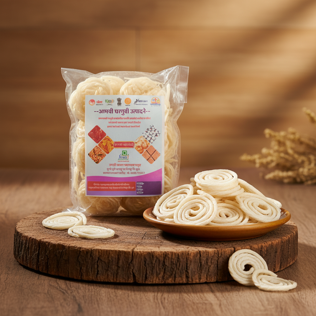 UNNATI PAPAD Kurdai Pack Of 1000gm Traditional Sun Dried Ready To Fry Crispy Homemade Authentic Snack